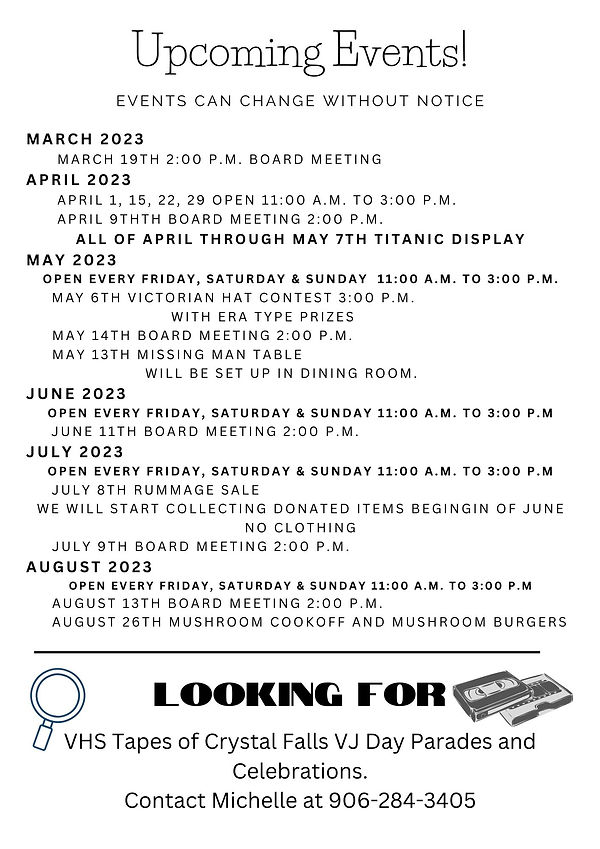 Harbour House Museum events